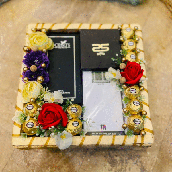 Gift Box for Men's Perfume & Chocolate Hamper