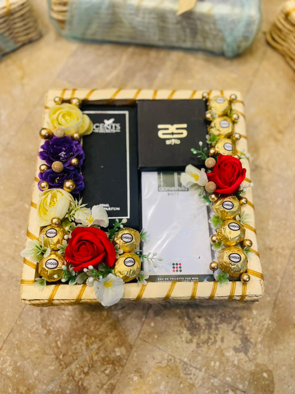 101 Gift Box for Men's Perfume & Chocolate Hamper - Image 1