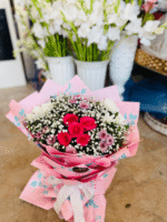 Vibrant Pink Roses Bouquet - Image 2