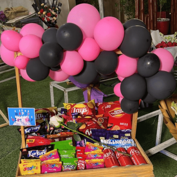 Birthday Celebration Tray with Balloons