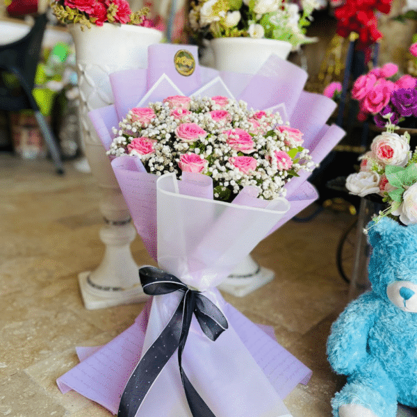 Charming Pink Roses  Bouquet