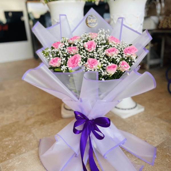 Premium Pink Roses Bouquet