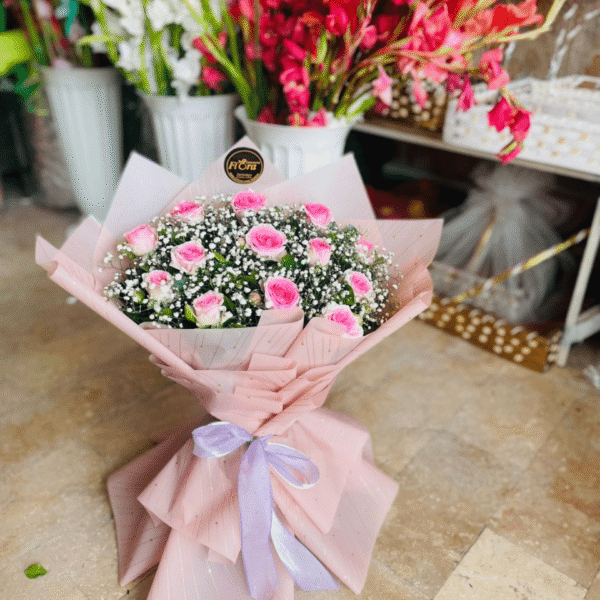 Romantic Pink Roses Dream Bouquet