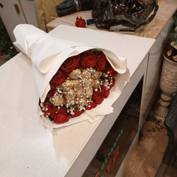 Luxury Red Roses Combo Bouquet