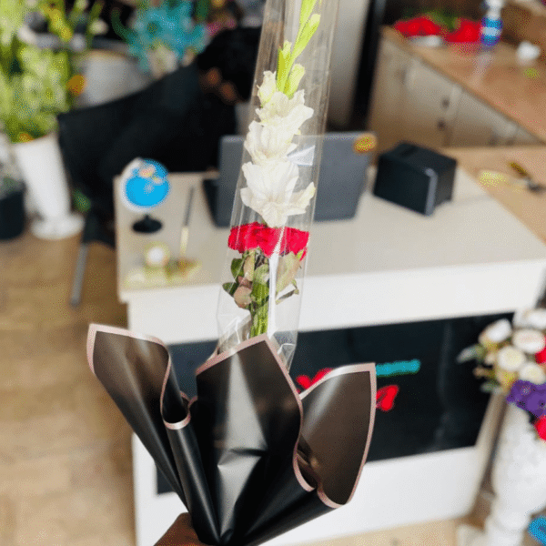 Single Red Rose Slim Bouquet