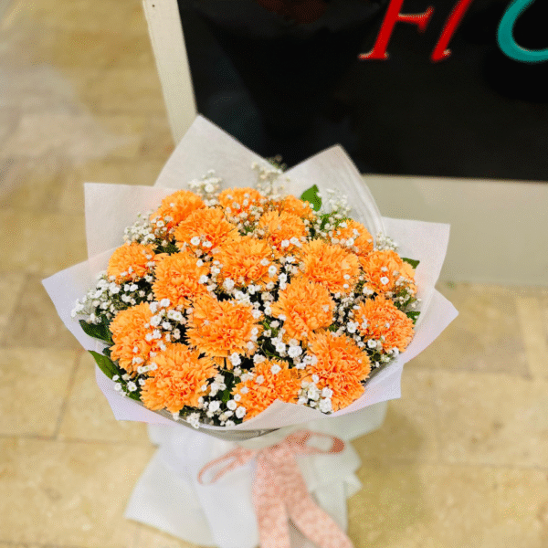 Orange Marigold/Carnation Bouquet