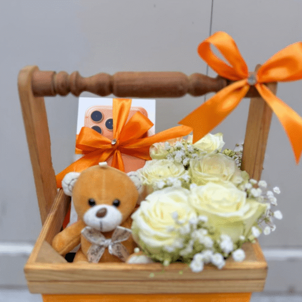 Rustic Wood Basket Surprise