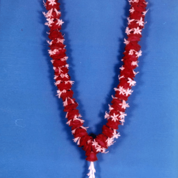 Red aur White Festive Flower Mala (Garland)