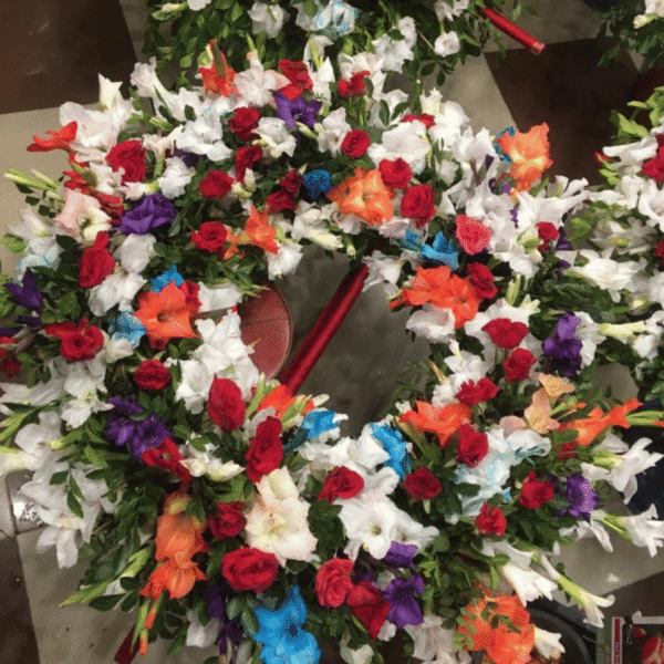 Multi Color Floral Wreath